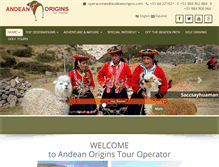 Tablet Screenshot of andeanorigins.com